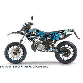 Coprisella Full Covering Stage6 blu/nero per Derbi Senda