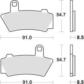 SBS brake pads pair sintered compound 995HS for BMW R18 1800