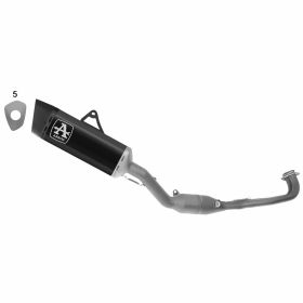 Marmitta completa ARROW racing Pista nero alluminio per Yamaha TMAX 560