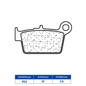 Plaquettes de frein arrière CL BRAKES 1244X59 en paire en composé fritté pour BETAMOTOR