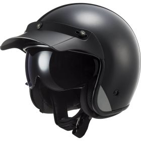 Casco Jet LS2 OF601 BOB II Solid Nero Opaco