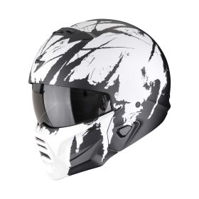 Casco modulare Scorpion EXO-COMBAT II Marauder bianco nero