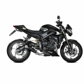 Vollständige MIVV X-M5 schwarze Auspuffanlage für TRIUMPH STREET TRIPLE 765 R/RS