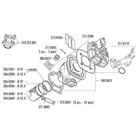 POLINI Racing Engine Group D.47 Stroke 39.3 68cc Cast Iron Cylinder