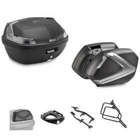 GIVI BLADE TECH Top Case Kit V37 TECH Smoke Black 47/37L for YAMAHA