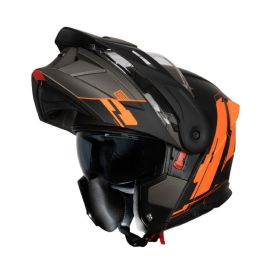 Casco modulare ORIGINE ADVENTURE CYBORG arancio fluo/titanio opaco
