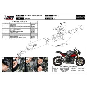 Marmitta Slip-on MIVV Gp omologata carbonio per TRIUMPH speed triple 1050 r/s/rs 2016-2017