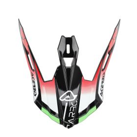 Frontino casco verde/bianco/rosso ACERBIS per casco STEEL CARBON 22-06