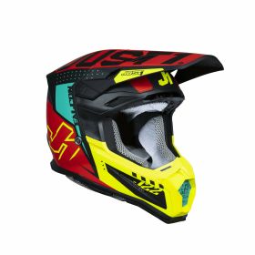 JUST1 J22-F YOUTH FALCON Motocross Helmet Fluorescent Red/Yellow/Black