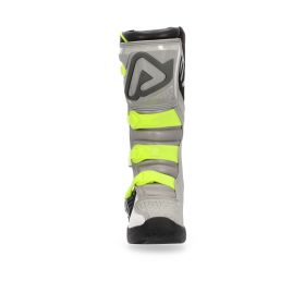 ACERBIS Motorradstiefel genehmigt x-team grau/gelb Verschluss 4 Haken