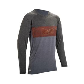 LEATT Gravity 2.0 MTB Trikot Grau Atmungsaktiv Lange Ärmel TENCEL™