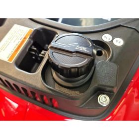 MG BIKETEC Schwarze CNC-Aluminium-Tankdeckel für Vespa ET2/ET4/LX