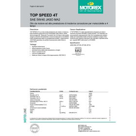 MOTOREX TOP SPEED 4T 5W/40 JASO MA Motoröl 1L Flasche