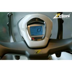 Cornice contachilometri ZELIONI argento in alluminio per Vespa 946 i.e.