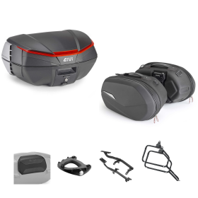 Kit GIVI bauletto V49 AIR borsa ST609+ nero arancio 49/25L per BMW