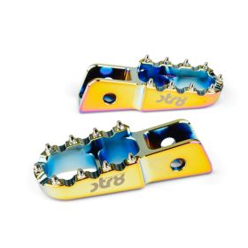 STR8 MX EVO CNC Beifahrerfußrasten Neochrome DERBI