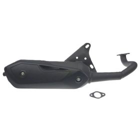 SILENT PRO BLACK Muffler Approved for Minarelli Horizontal Air and Liquid Engines Black