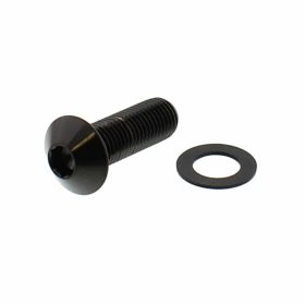 JMP Edelstahl Rundkopf-Schraube M10x1,25 30mm schwarz eloxiert