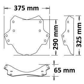Cupolino rally ISOTTA nero opaco 325x375mm per BENELLI trk 502