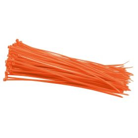 C4 fluoreszierende orange Nylon-Kabelbinder 2,5x200mm 100 Stück