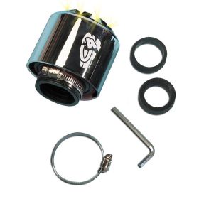 C4 Silber Sportluftfilter D 35-28mm mit LED