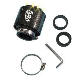 C4 Carbon Sportluftfilter D 35-28mm mit LED