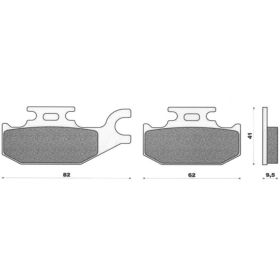 Jeu de plaquettes de frein arrière C4 pour Suzuki Burgman 125-200