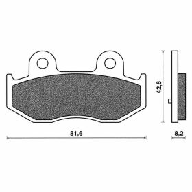 Jeu de plaquettes de frein arrière C4 pour Suzuki Burgman 250-400