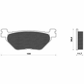 Jeu de plaquettes de frein arrière C4 pour Yamaha T-Max 500-530-560