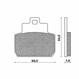 Jeu de plaquettes de frein arrière C4 pour Piaggio X8/X9