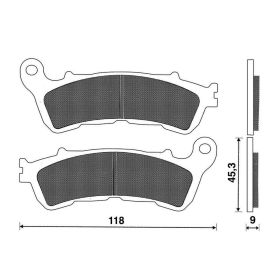 Jeu de plaquettes de frein avant C4 pour Honda SH 125/300
