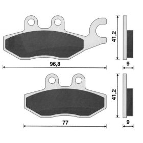 Jeu de plaquettes de frein C4 pour Piaggio