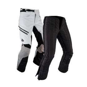 Pantalon moto LEATT ADV DriTour 7.5 Steel blanc noir double couche