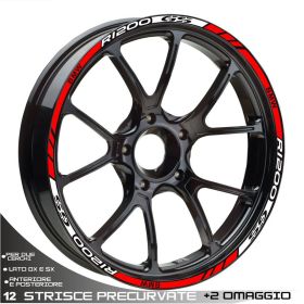SET AUFKLEBER RAD SPORT ROT WEISS FÜR BMW 1200 R GS (K25) 2004-2012