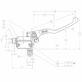 BREMBO 10462082 Front Brake Pump Axial Black Fixed Lever