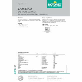 MOTOREX 4T 15W/50 JASO MA Motoröl 1L Flasche