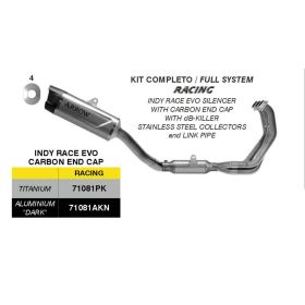 ARROW Racing Indy Race EVO Komplettauspuff in schwarzem Aluminium für Yamaha YZF R9