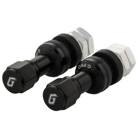 Coppia inserti valvola pneumatici G-PRO in alluminio CNC nero 24mm