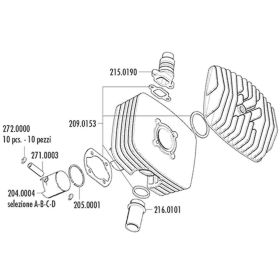 POLINI thermal group stroke 39.6 71.62cc 6-speed aluminum cylinder