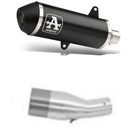 ARROW Urban Slip-On Auspuff Dunkel Aluminium Endkappe für KYMCO ak 550 2017-2020