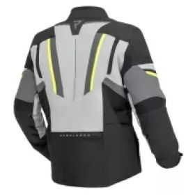 Giacca moto uomo REBELHORN cout nera/grigia/gialla fluo