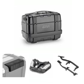 GIVI TREKKER 46L Schwarzes Topcase-Kit für ZONTES 703F ADVENTURE