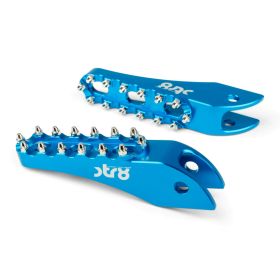 STR8 MX EVO CNC Blau Beifahrerfußrasten RIEJU MRT