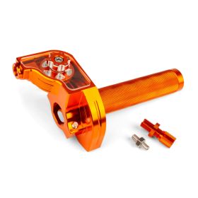 Comando gas rapido MOTOFORCE RACING arancio CNC alluminio