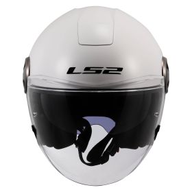 Jet Helm LS2 OF620 CLASSY Solid Weiß Glänzend