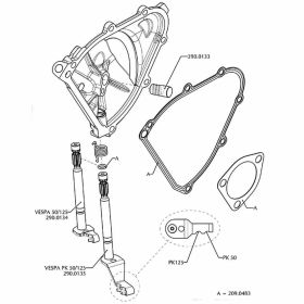 Couvercle d'embrayage POLINI Vespa 50/125 PK
