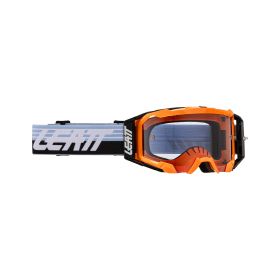 Masque cross LEATT Velocity 5.5 Cryztal orange noir lentille violette 75%