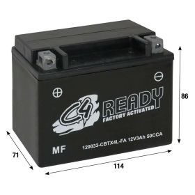 Batterie gel préchargée C4 CBTX4L-FA