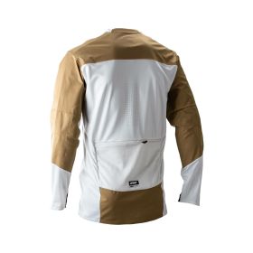 Maglia MTB LEATT Trail 6.0 Cargo maniche lunghe marrone tasca posteriore UPF 50+