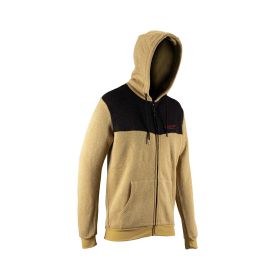 Felpa con cappuccio e cerniera LEATT Tech ottone nero tasche scaldamani